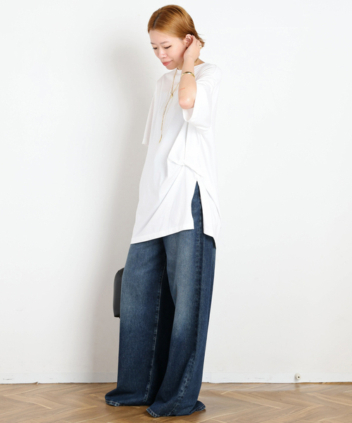 AP STUDIO(エーピーストゥディオ)の「Twist TEE(Tシャツ/カットソー・レディース・ブラック/ホワイト・FREE)」の9枚目の写真