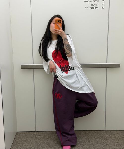 THE MYSTERIOUS HOTEL（ザミステリアスホテル）の「LOVE UNBALANCE OVER T [WHITE]（Tシャツ/カットソー・レディース・その他・FREE）」の8枚目の写真