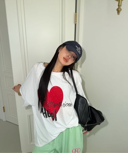 THE MYSTERIOUS HOTEL（ザミステリアスホテル）の「LOVE UNBALANCE OVER T [WHITE]（Tシャツ/カットソー・レディース・その他・FREE）」の9枚目の写真