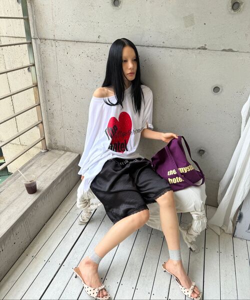 THE MYSTERIOUS HOTEL（ザミステリアスホテル）の「LOVE UNBALANCE OVER T [WHITE]（Tシャツ/カットソー・レディース・その他・FREE）」の10枚目の写真