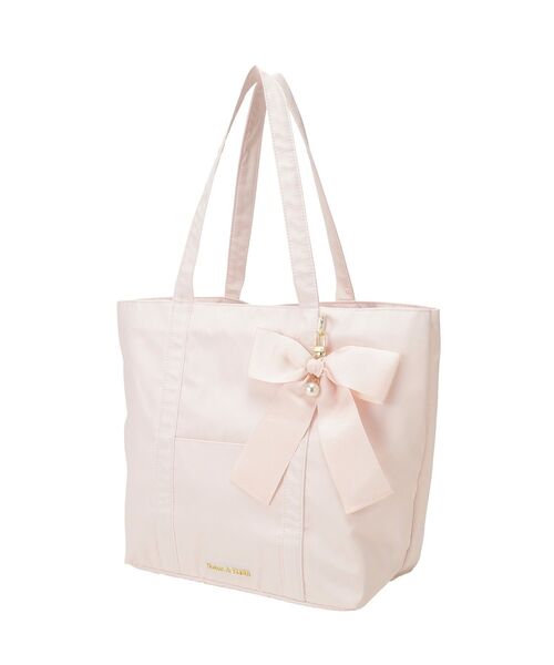 Maison de FLEUR（メゾンドフルール）の「リボンチャーム付きマルチポケットトートバッグ（トートバッグ・レディース・ネイビー/ライトピンク/ブラック・FREE）」の8枚目の写真