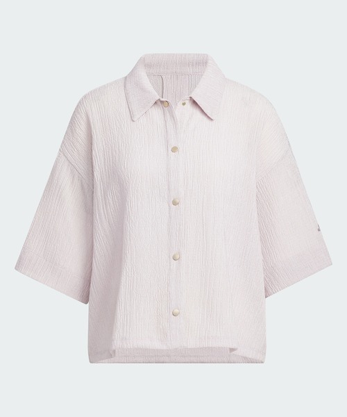 adidas(アディダス)の「ソフトリュクス シアー ルーズフィット 襟付き 半袖シャツ / アディダス adidas(Tシャツ/カットソー・レディース・パープル・XX-LARGE/LARGE/MEDIUM/SMALL/X-LARGE)」の6枚目の写真