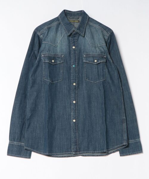 GREEN BOWL(グリーンボウル)の「グリーンボウル 【GREEN BOWL】Denim Western Shirts(シャツ/ブラウス・メンズ・インディゴブルー・L/M)」の10枚目の写真