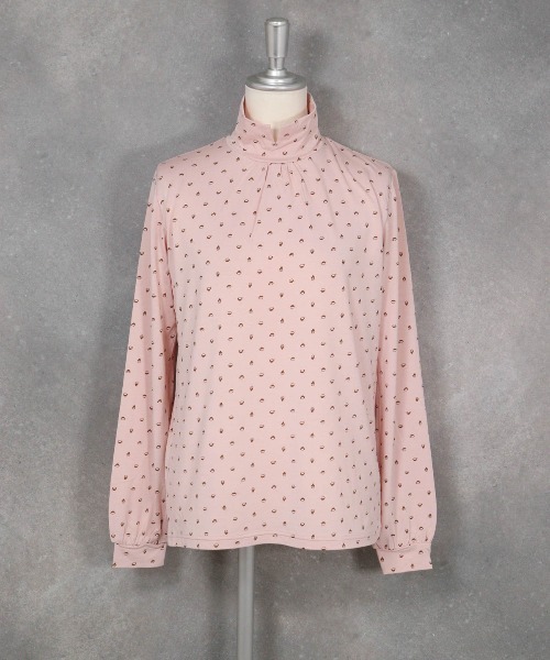 STUDIO PICONE(スタジオピッコーネ)の「ピコドット柄冷感ハイネックプルオーバー(Tシャツ/カットソー・レディース・ピンク/グレー/ベージュ・M/L/LL)」の3枚目の写真