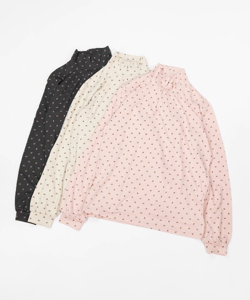 STUDIO PICONE(スタジオピッコーネ)の「ピコドット柄冷感ハイネックプルオーバー(Tシャツ/カットソー・レディース・ピンク/グレー/ベージュ・M/L/LL)」の22枚目の写真