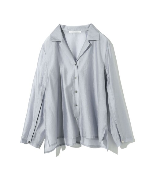 MIDIUMISOLID(ミディウミソリッド)の「MIDIUMISOLID for Ladies エアスプリットシャツ(シャツ/ブラウス・レディース・ブラック/チャコールグレー/ライトブルー・FREE)」の3枚目の写真