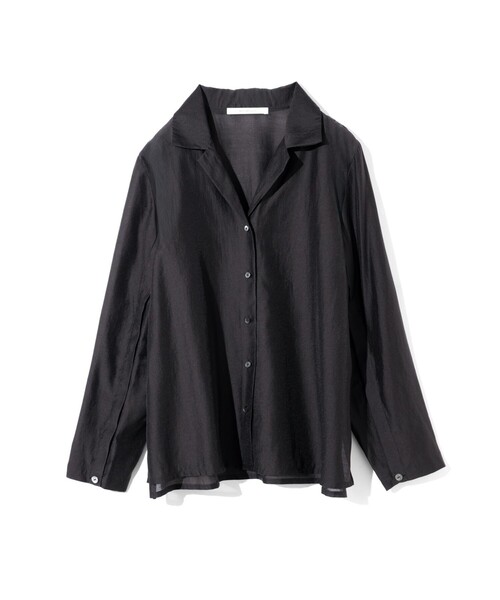 MIDIUMISOLID(ミディウミソリッド)の「MIDIUMISOLID for Ladies エアスプリットシャツ(シャツ/ブラウス・レディース・ブラック/チャコールグレー/ライトブルー・FREE)」の2枚目の写真