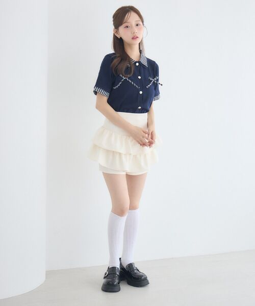 ems excite(エムズエキサイト)の「SH襟ヴィンテージNT(ニット/セーター・レディース・ダークブルー/ピンク/ベージュ/ナチュラル・FREE)」の16枚目の写真