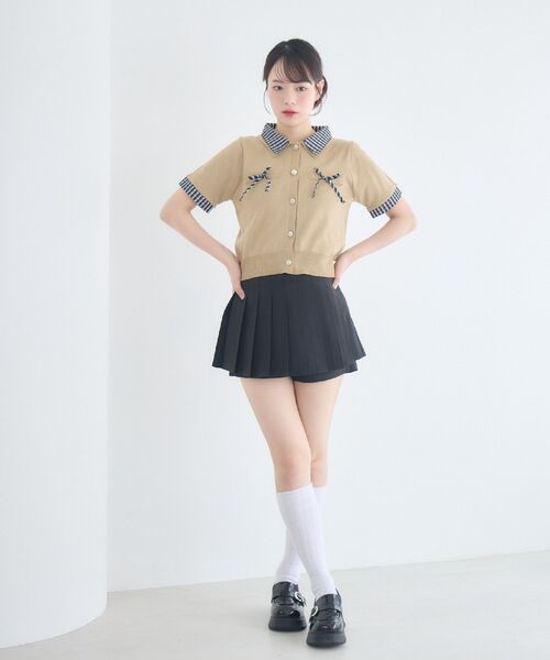 ems excite(エムズエキサイト)の「SH襟ヴィンテージNT(ニット/セーター・レディース・ダークブルー/ピンク/ベージュ/ナチュラル・FREE)」の20枚目の写真