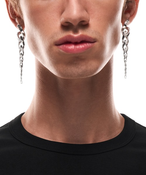 DIESEL(ディーゼル)の「ディーゼル アクセサリー ユニセックス ピアス シルバー DX1719040(ピアス(両耳用)・メンズ・シルバー・FREE)」の4枚目の写真
