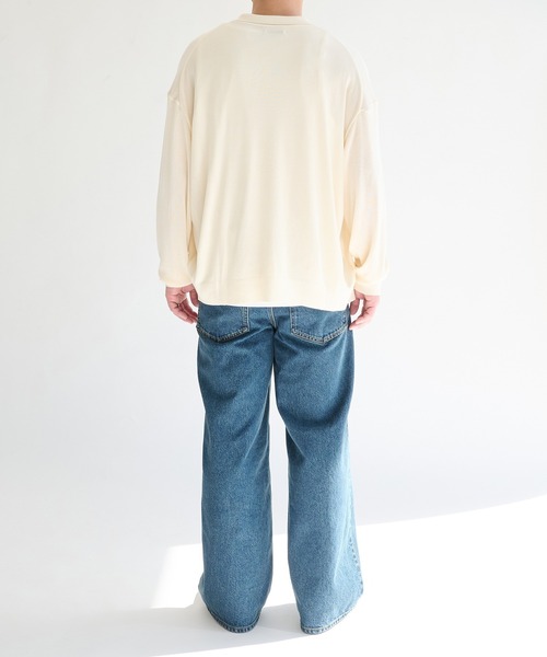 STUDIOUS(ステュディオス)の「【STUDIOUS】Silky Knit Shirts(ニット/セーター・メンズ・ホワイト/グレー/サックスブルー・2/1)」の13枚目の写真