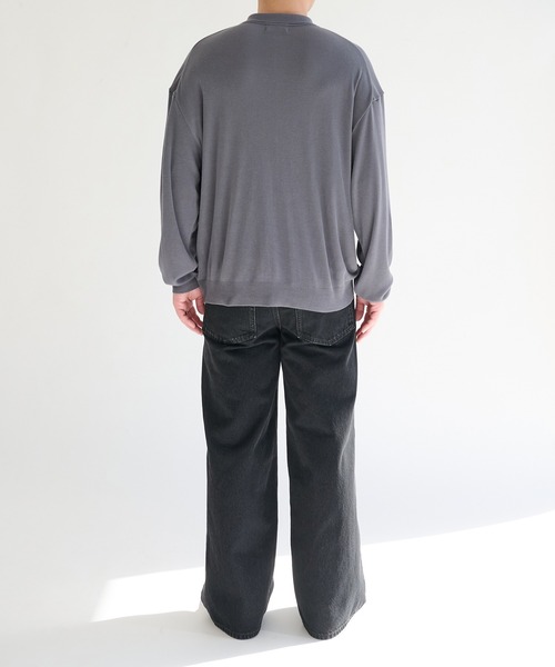 STUDIOUS(ステュディオス)の「【STUDIOUS】Silky Knit Shirts(ニット/セーター・メンズ・ホワイト/グレー/サックスブルー・2/1)」の17枚目の写真