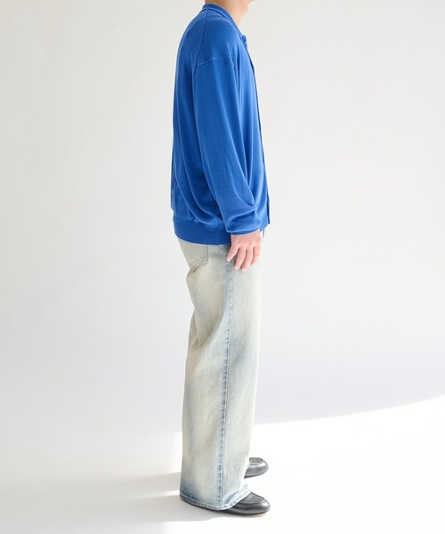 STUDIOUS(ステュディオス)の「【STUDIOUS】Silky Knit Shirts(ニット/セーター・メンズ・ホワイト/グレー/サックスブルー・2/1)」の20枚目の写真