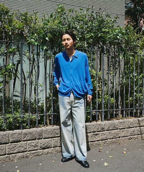 STUDIOUS(ステュディオス)の「【STUDIOUS】Silky Knit Shirts(ニット/セーター・メンズ・ホワイト/グレー/サックスブルー・2/1)」の10枚目の写真