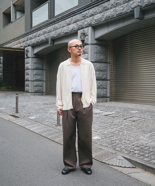 STUDIOUS(ステュディオス)の「【STUDIOUS】Silky Knit Shirts(ニット/セーター・メンズ・ホワイト/グレー/サックスブルー・2/1)」の7枚目の写真