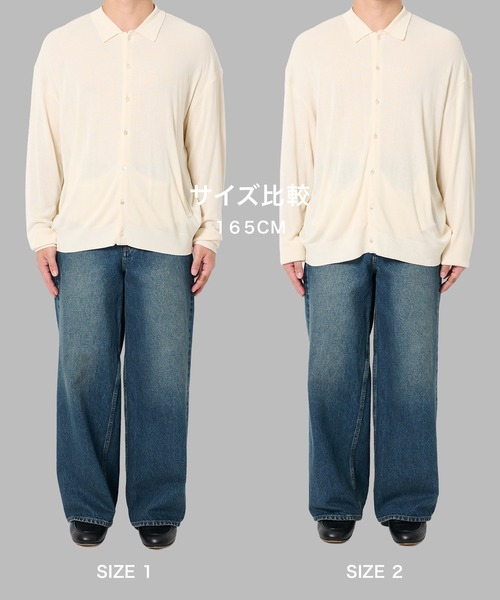 STUDIOUS(ステュディオス)の「【STUDIOUS】Silky Knit Shirts(ニット/セーター・メンズ・ホワイト/グレー/サックスブルー・2/1)」の5枚目の写真