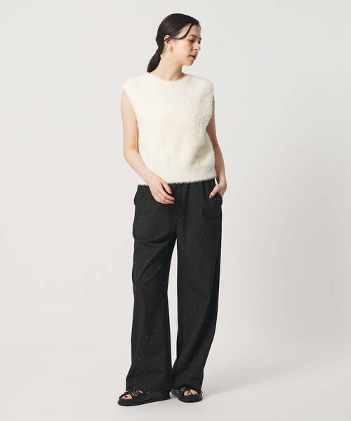 BEAUTY&YOUTH UNITED ARROWS(ビューティーアンドユースユナイテッドアローズ)の「ラインストーン イージーパンツ ウォッシャブル(その他パンツ・レディース・ダークブラウン/ブラック・M/S)」の5枚目の写真