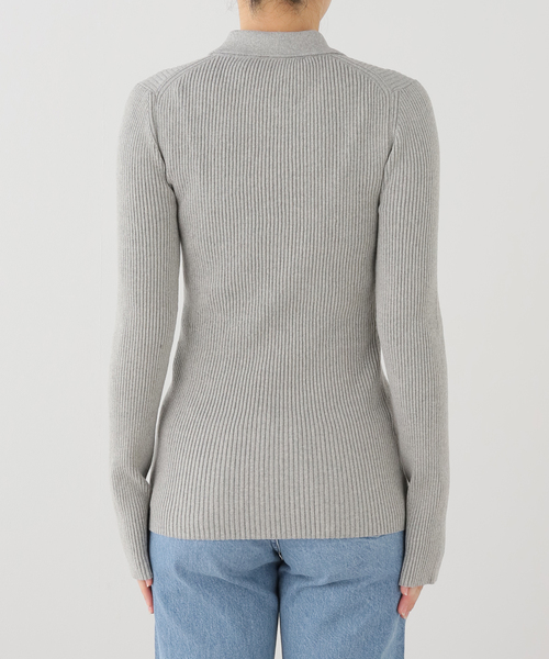 journal standard L'essage(ジャーナルスタンダードレサージュ)の「ROHE/ローエ Elongated rib cardigan カーディガン(ニット/セーター・レディース・ライトグレー・36)」の3枚目の写真