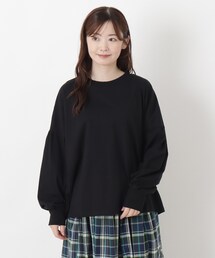 コットンギャザースリーブプルオーバー