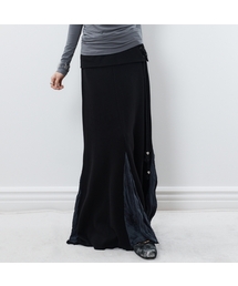 RL FOLDING LONG SKIRT(BLACK)