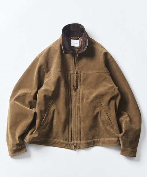 FREAK'S STORE(フリークスストア)の「LEATHERETTE TRACKER JACKET/レザレット トラッカージャケット(ブルゾン・メンズ・ブラック/ダークブラウン/ベージュ/ブラウン・LARGE/MEDIUM)」の4枚目の写真