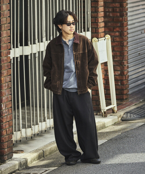 FREAK'S STORE(フリークスストア)の「LEATHERETTE TRACKER JACKET/レザレット トラッカージャケット(ブルゾン・メンズ・ブラック/ダークブラウン/ベージュ/ブラウン・LARGE/MEDIUM)」の7枚目の写真