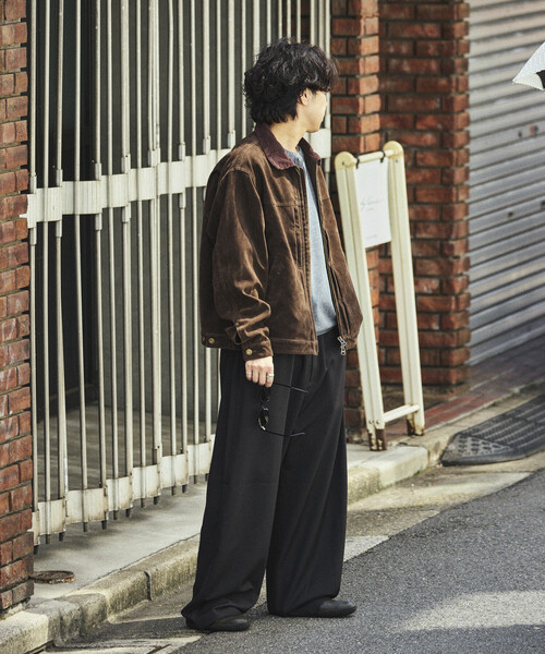 FREAK'S STORE(フリークスストア)の「LEATHERETTE TRACKER JACKET/レザレット トラッカージャケット(ブルゾン・メンズ・ブラック/ダークブラウン/ベージュ/ブラウン・LARGE/MEDIUM)」の8枚目の写真