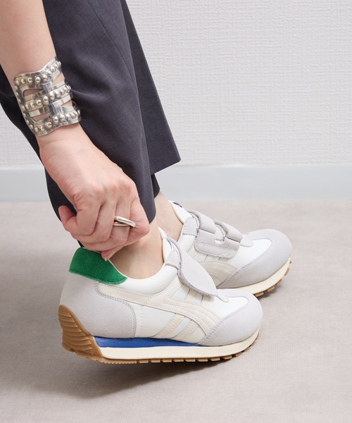 PANTHER(パンサー)の「OKMT : PANTHER JOGGING MAGIC パンサー ジョギングマジック MADE IN JAPAN ベルトクロスニーカー(スニーカー・レディース・ブラック/ホワイト×グリーン・24.5/23/25)」の14枚目の写真