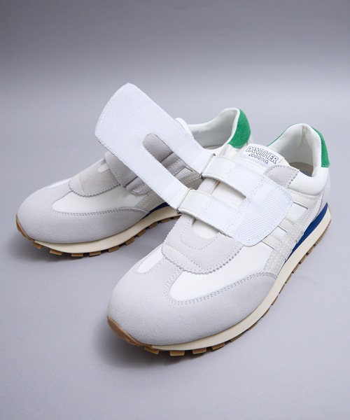 PANTHER(パンサー)の「OKMT : PANTHER JOGGING MAGIC パンサー ジョギングマジック MADE IN JAPAN ベルトクロスニーカー(スニーカー・レディース・ブラック/ホワイト×グリーン・24.5/23/25)」の5枚目の写真