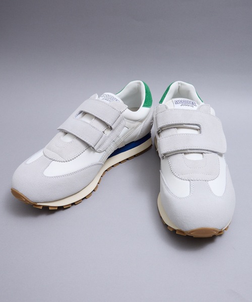 PANTHER(パンサー)の「OKMT : PANTHER JOGGING MAGIC パンサー ジョギングマジック MADE IN JAPAN ベルトクロスニーカー(スニーカー・レディース・ブラック/ホワイト×グリーン・24.5/23/25)」の3枚目の写真