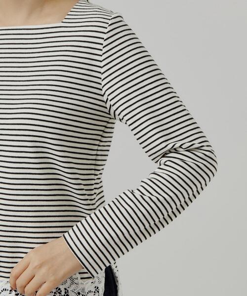 grove(グローブ)の「裾レーススクエアネックカットソー(Tシャツ/カットソー・レディース・ホワイト系5/オフホワイト/ブラック・02/04/03/05)」の15枚目の写真
