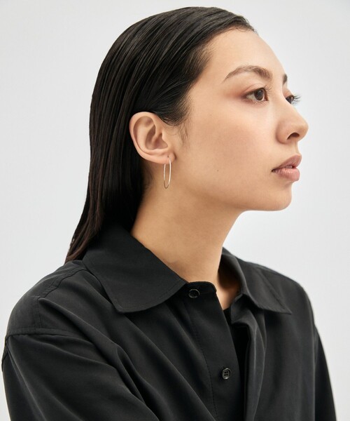 Jouete(ジュエッテ)の「フープピアス カットライン size/L(ピアス(両耳用)・レディース・シルバー・FREE)」の4枚目の写真