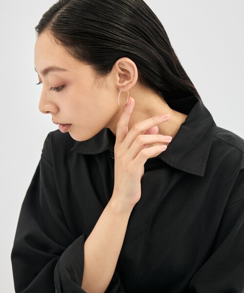 Jouete(ジュエッテ)の「フープピアス カットライン size/L(ピアス(両耳用)・レディース・シルバー・FREE)」の5枚目の写真