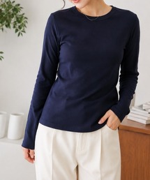 長袖Tシャツレディース無地ロンTインナー