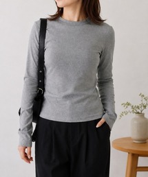 長袖Tシャツレディース無地ロンTインナー