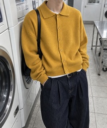 EMMA CLOTHES（エマクローズ）の「ミラノリブ襟付きニットシャツカーディガン〈ウォッシャブル〉（カーディガン/ボレロ）」