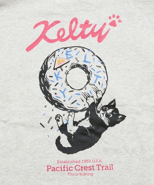 KELTY(ケルティ)の「KELTY/ケルティ 限定展開 KELTY×FREAK'S STORE/ケルティ 別注 ドーナツ キャットロゴ バックプリント クルーネックスウェット(スウェット・メンズ・チャコールグレー/ブラウン/ライトグレー/ベージュ・LARGE/SMALL/MEDIUM)」の10枚目の写真