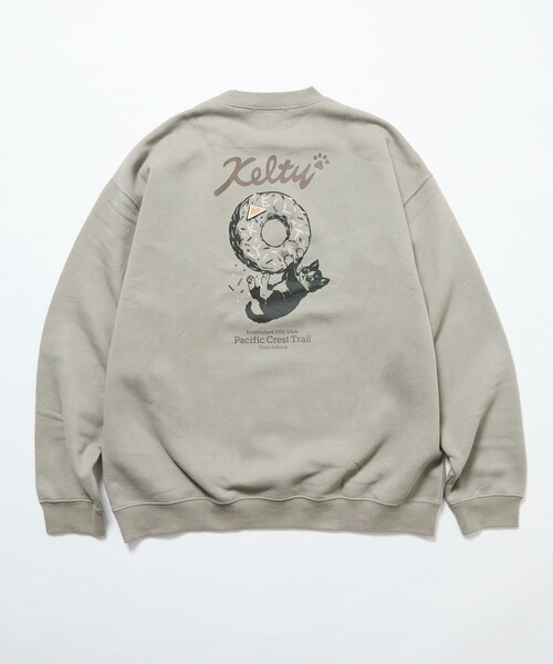 KELTY(ケルティ)の「KELTY/ケルティ 限定展開 KELTY×FREAK'S STORE/ケルティ 別注 ドーナツ キャットロゴ バックプリント クルーネックスウェット(スウェット・メンズ・チャコールグレー/ブラウン/ライトグレー/ベージュ・LARGE/SMALL/MEDIUM)」の15枚目の写真