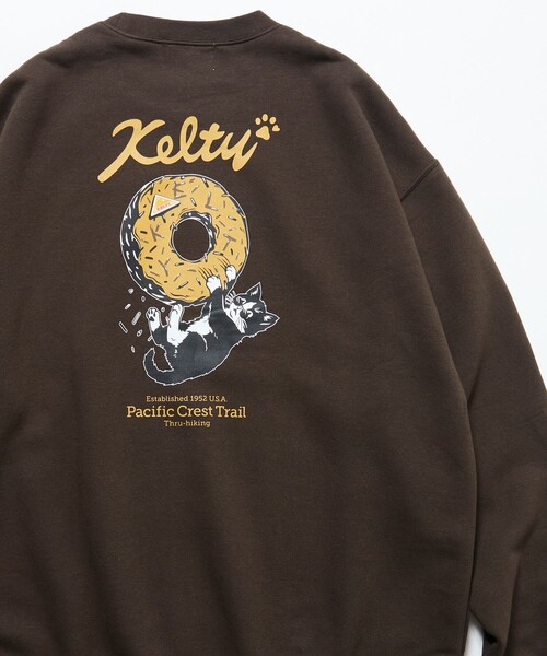 KELTY(ケルティ)の「KELTY/ケルティ 限定展開 KELTY×FREAK'S STORE/ケルティ 別注 ドーナツ キャットロゴ バックプリント クルーネックスウェット(スウェット・メンズ・チャコールグレー/ブラウン/ライトグレー/ベージュ・LARGE/SMALL/MEDIUM)」の19枚目の写真