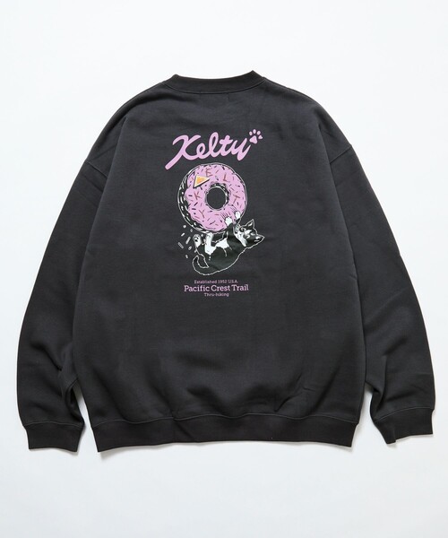KELTY(ケルティ)の「KELTY/ケルティ 限定展開 KELTY×FREAK'S STORE/ケルティ 別注 ドーナツ キャットロゴ バックプリント クルーネックスウェット(スウェット・メンズ・チャコールグレー/ブラウン/ライトグレー/ベージュ・LARGE/SMALL/MEDIUM)」の21枚目の写真