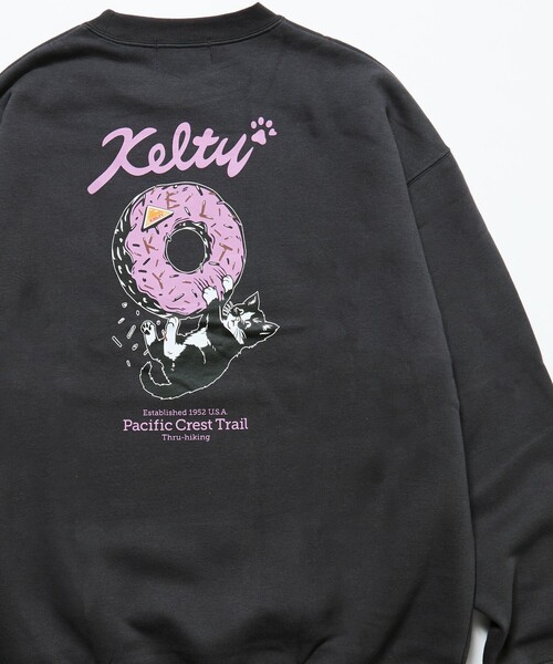 KELTY(ケルティ)の「KELTY/ケルティ 限定展開 KELTY×FREAK'S STORE/ケルティ 別注 ドーナツ キャットロゴ バックプリント クルーネックスウェット(スウェット・メンズ・チャコールグレー/ブラウン/ライトグレー/ベージュ・LARGE/SMALL/MEDIUM)」の22枚目の写真