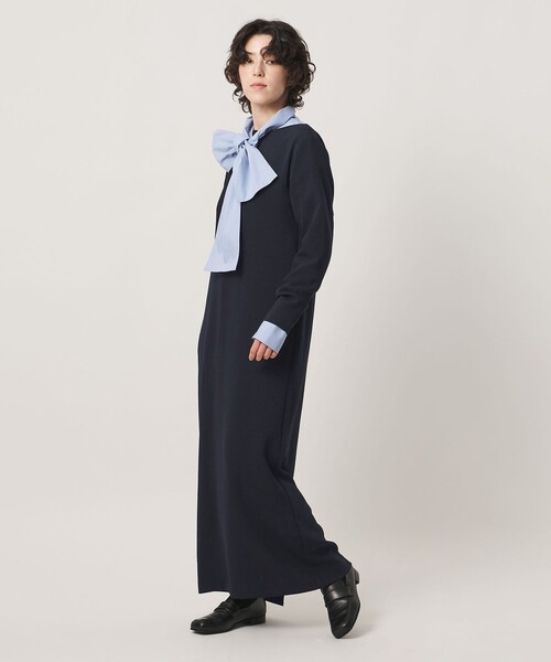 MARW UNITED ARROWS(マルゥ ユナイテッドアローズ)の「<MARW UNITED ARROWS>ジョーゼット ロング ワンピース(ワンピース・レディース・ブラック/ネイビー・38/36)」の5枚目の写真