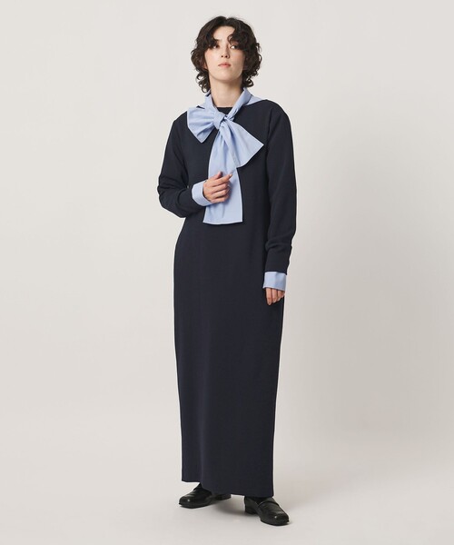 MARW UNITED ARROWS(マルゥ ユナイテッドアローズ)の「<MARW UNITED ARROWS>ジョーゼット ロング ワンピース(ワンピース・レディース・ブラック/ネイビー・38/36)」の6枚目の写真