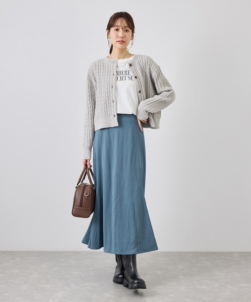 ROPE' PICNIC(ロペピクニック)の「フィブリル マーメイド スカート(スカート・レディース・チャコールグレー/ベージュ/サックスブルー・S/M)」の19枚目の写真
