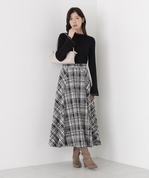 PROPORTION BODY DRESSING(プロポーションボディドレッシング)の「ツイードフレアスカート / 1216220002(スカート・レディース・ブラック/ブラック系その他・MEDIUM/P/S/SMALL)」の14枚目の写真