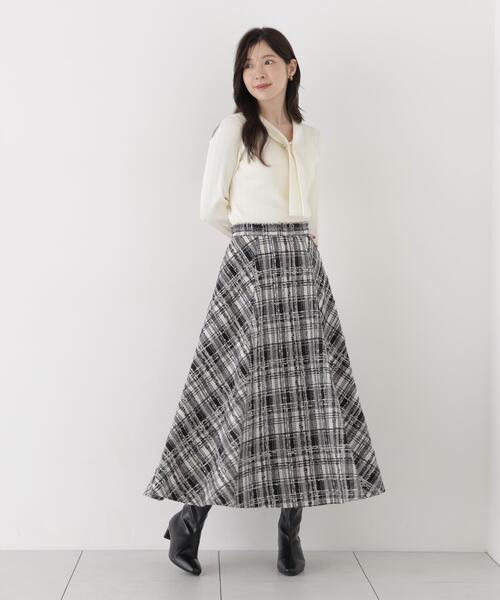 PROPORTION BODY DRESSING(プロポーションボディドレッシング)の「ツイードフレアスカート / 1216220002(スカート・レディース・ブラック/ブラック系その他・MEDIUM/P/S/SMALL)」の15枚目の写真