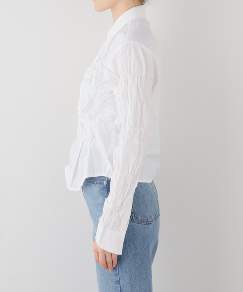 Gimaguas(ギマガス)の「gimaguas/ギマガス シャーリングシャツ LUPA SHIRT(シャツ/ブラウス・レディース・ホワイト・FREE)」の2枚目の写真
