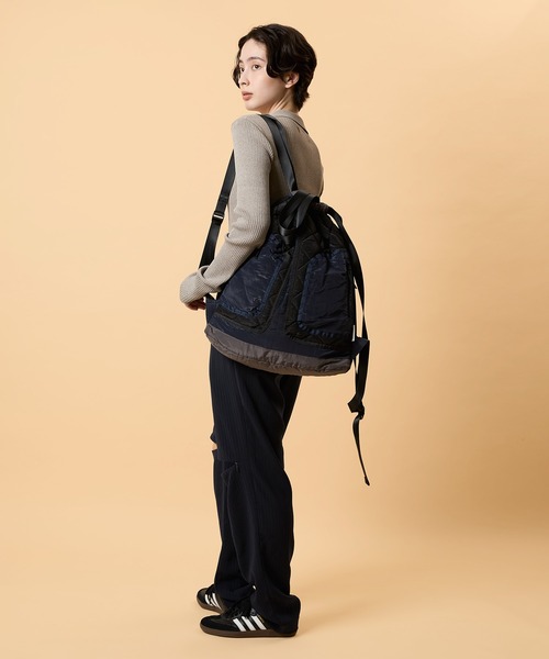 CONTROL FREAK / CTFK(コントロールフリーク)の「CONTROL FREAK / CTFK(コントロールフリーク/シーティーエフケー)キルトナップサック(バックパック/リュック・レディース・ブラック/カーキ・FREE)」の19枚目の写真