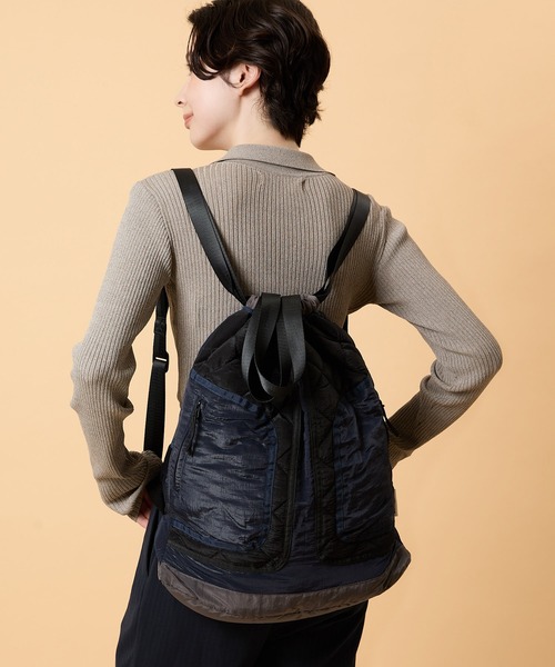 CONTROL FREAK / CTFK(コントロールフリーク)の「CONTROL FREAK / CTFK(コントロールフリーク/シーティーエフケー)キルトナップサック(バックパック/リュック・レディース・ブラック/カーキ・FREE)」の15枚目の写真