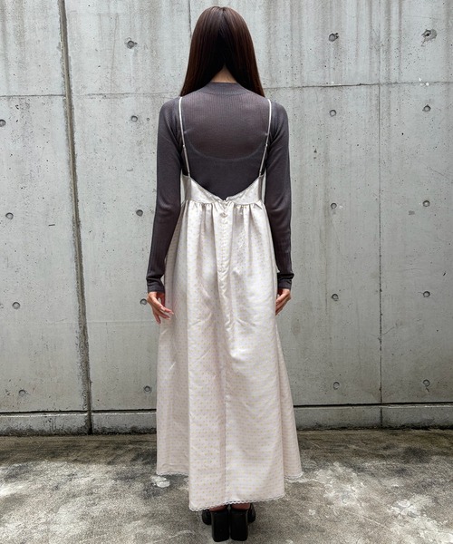 LE CIEL BLEU(ルシェルブルー)の「フローラルジャカードフレアドレス / Floral Jacquard Flare Dress(ワンピース・レディース・チャコールグレー/ホワイト・38/36)」の5枚目の写真